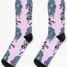 Blue Monster Mushroom Socks