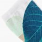 Blue Pink Plant Leaf Socks
