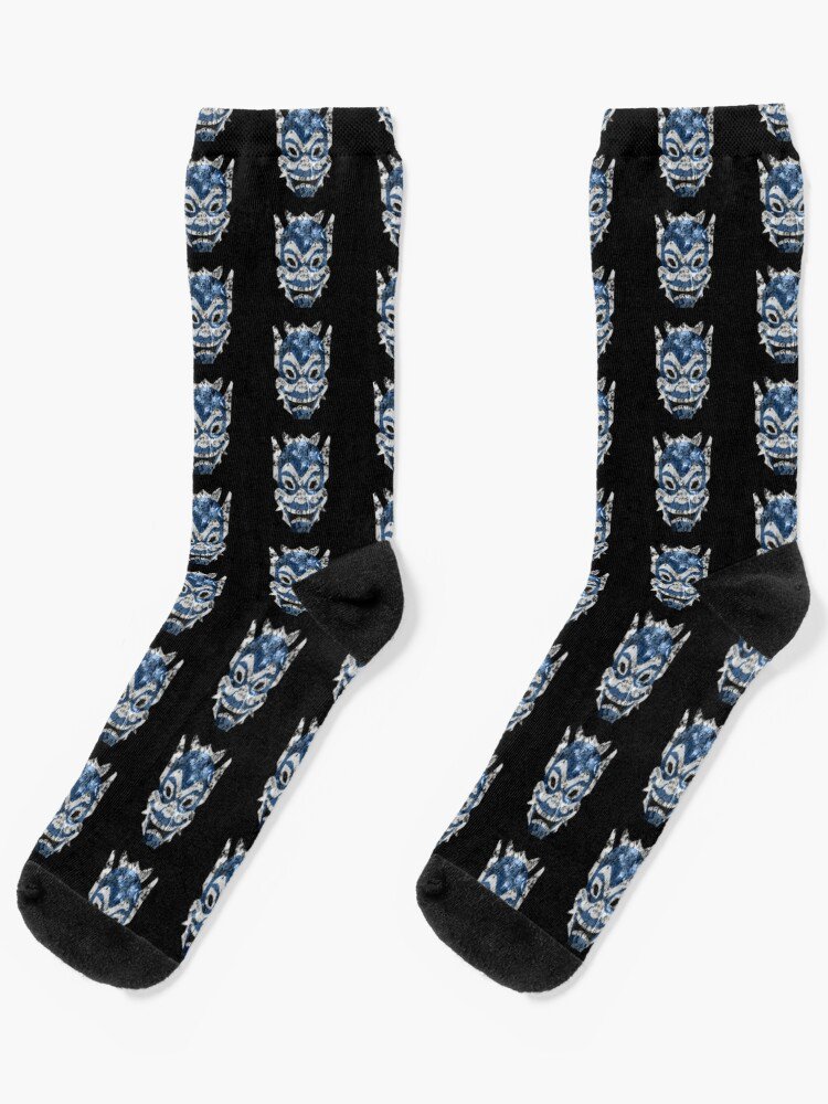 Blue Spirit Splatter Socks
