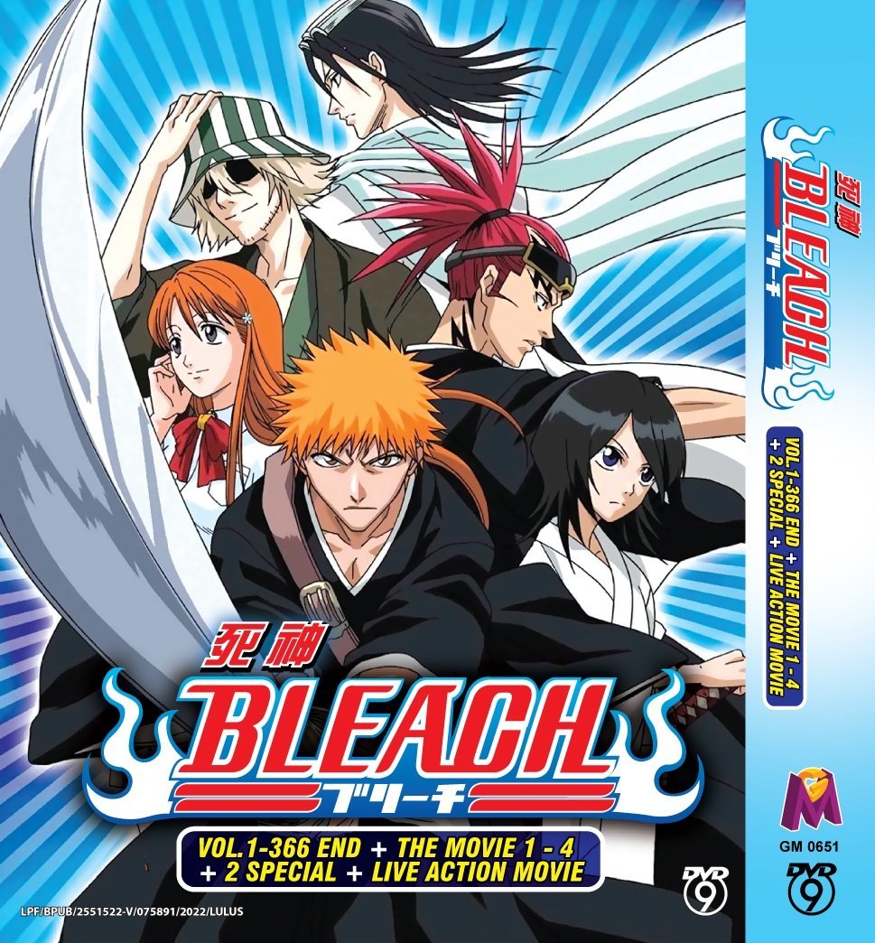 Anime DVD Bleach TV Series Vol.1-366 End + 4 Movie + 2SP + Live Action Eng Dub