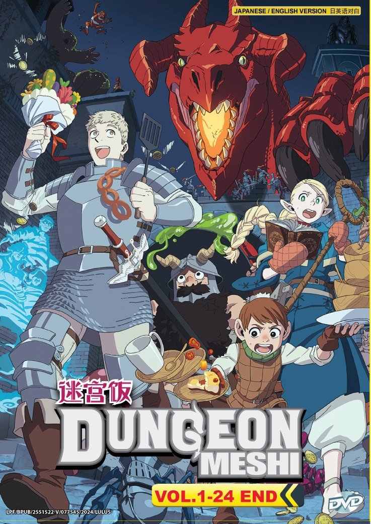 Anime DVD Dungeon Meshi Complete TV Series Vol.1-24 End English Dubbed