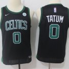 Youth Boston Celtics #0 Jayson Tatum Black Basketball Swingman Jersey