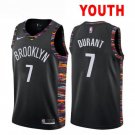 Youth Brooklyn Nets #7 Kevin Durant Basketball Stitched Jersey Black City Edition