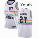 Youth Denver Nuggets #27 Jamal Murray Basketball Jersey White City Edition