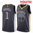 Youth Golden State Warriors #1 D'Angelo Russell Basketball Swingman Jersey Black