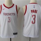Youth Houston Rockets #3 Chris Paul White Basketball Jersey Stitched