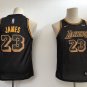 Youth LeBron James #23 Los Angeles Lakers Basketball Black Jersey Stitched