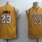 Youth LeBron James #23 Los Angeles Lakers Basketball Yellow Jersey Stitched