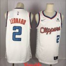 Youth Los Angeles Clippers #2 Kawhi Leonard 2019 White Basketball Jersey Stitched