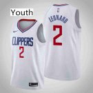 Youth Los Angeles Clippers #2 Kawhi Leonard Association Stitched Jersey White