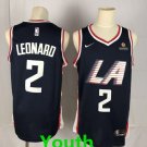 Youth Los Angeles Clippers #2 Kawhi Leonard Navy City Edition Jersey Stitched