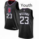 Youth Los Angeles Clippers #23 Louis Williams Swingman Basketball Jersey Black
