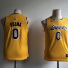 Youth Los Angeles Lakers #0 Kyle Kuzma Yellow Basketball Jersey Stitched