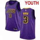 Youth Los Angeles Lakers #3 Anthony Davis City Edition Jersey Purple Stitched