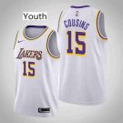 Youth Los Angeles Lakers #15 DeMarcus Cousins White Association Jersey Stitched
