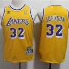 Youth Los Angeles Lakers #32 Magic Johnson Jersey Yellow Throwback Basketball