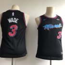 Youth Miami Heat #3 Dwyne Wade Basketball Jersey Black Stitched