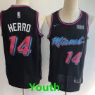 Youth Miami Heat #14 Tyler Herro Black City Edition Basketball Jersey Stitched