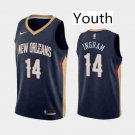 Youth New Orleans Pelicans #14 Brandon Ingram Navy Basketball Jersey Stitched