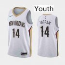 Youth New Orleans Pelicans #14 Brandon Ingram White Basketball Jersey Stitched