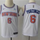 Youth New York Knicks #6 Kristaps Porzingis Basketball Jersey White Stitched