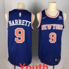 Youth New York Knicks #9 R.J.Barrett Basketball Swingmen Jersey Blue Stitched