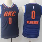 Youth Oklahoma City Thunder #0 Russell Westbrook Basketball Jersey Navy