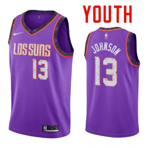 Youth Phoenix Suns #13 Cameron Johnson Purple City 2019 Draft Jersey