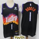 Youth Phoenix Suns #1 Devin Booker Jersey 2021 Black City Edition Swingman Basketball