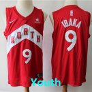 Youth Toronto Raptors #9 Serge Ibaka Basketball Jersey Red Earned Edition