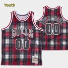 Youth,kids Chicago Bulls #00 Custom Name Number Jersey Red Private School Classics Basketball