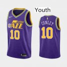Youth Utah Jazz #10 Mike Conley Purple Classic Basketball Jersey Stitched