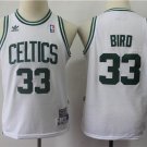 Youth,Kids Boston Celtics #33 Larry Bird Jersey White Throwback Basketball