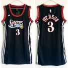 Women Philadelphia 76ers #3 Allen Iverson Black Dress Basketball Jersey