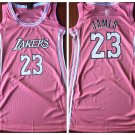 Women Los Angeles Lakers 23# LeBron James Pink Dress Basketball Jersey
