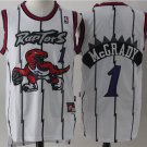 Men Toronto Raptors #1 Tracy McGrady Throwback Basketball Jersey White