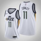 Men's Utah Jazz #11 Mike Conley White Swingman Stitched Jersey Association Edition