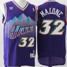 Men's Utah Jazz #32 Karl Malone Throwback Basketball Jersey Purple Stitched