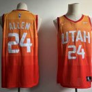 Men's Utah Jazz City Edition 24# Grayson Allen Basketball Jersey Orange