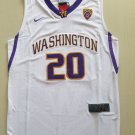 Men's Washington College #20 Markelle Fultz Basketball Jerseys White