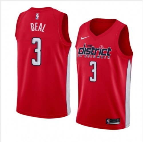 Men's Washington Wizards 3 Bradley Beal Earned Edition Basketball Jersey Red