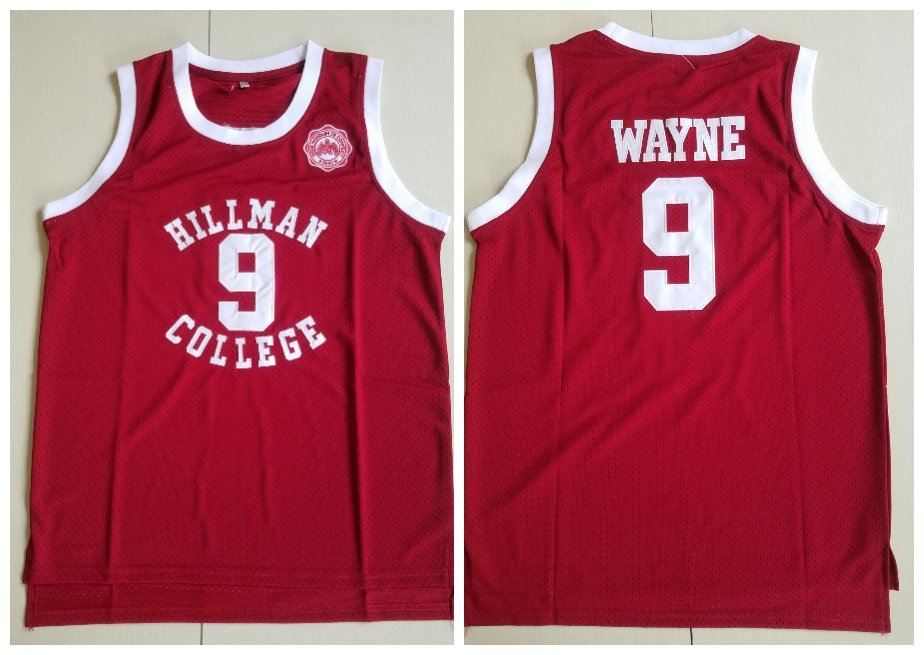 Men's A Different World Dwayne Wayne Hillman #9 College Basketball Jersey Red Sewn