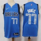 Men's Dallas Mavericks #77 Luka Doncic Jersey 75th Diamond 2022 Blue Icon Edition men's & youth