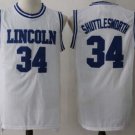 Men's Jesus Shuttlesworth #34 Lincoln Jersey Throwback He Got Game Movie White