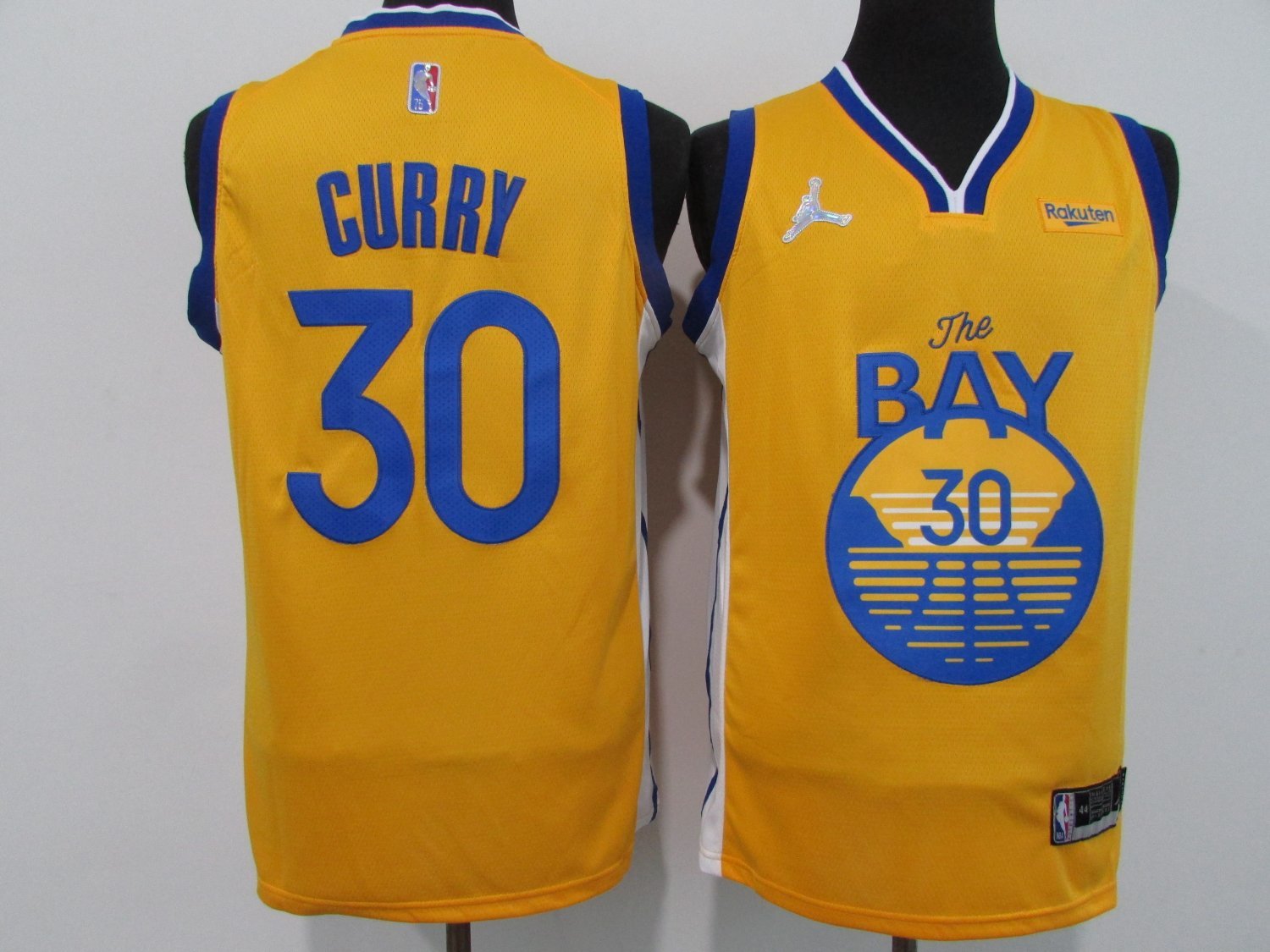 Men's  Golden State Warriors #30 Stephen Curry Jersey 75th Diamond 2022 Gold Statement Edition