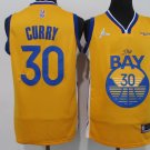 Men's  Golden State Warriors #30 Stephen Curry Jersey 75th Diamond 2022 Gold Statement Edition