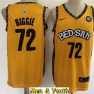 Men's Brooklyn Nets #72 Notorious B.I.G. Biggie Music Jersey Yellow Swingman Basketball