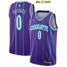 men's & youth Charlotte Hornets #0 Miles Bridges Jersey Purple Classics Edition Swingman Basketball