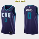 men's & youth Charlotte Hornets #0 Miles Bridges Jersey Purple Statement Edition Swingman Basketball