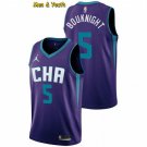 men's & youth Charlotte Hornets #5 James Bouknight Jersey Purple Statement Swingman Basketball